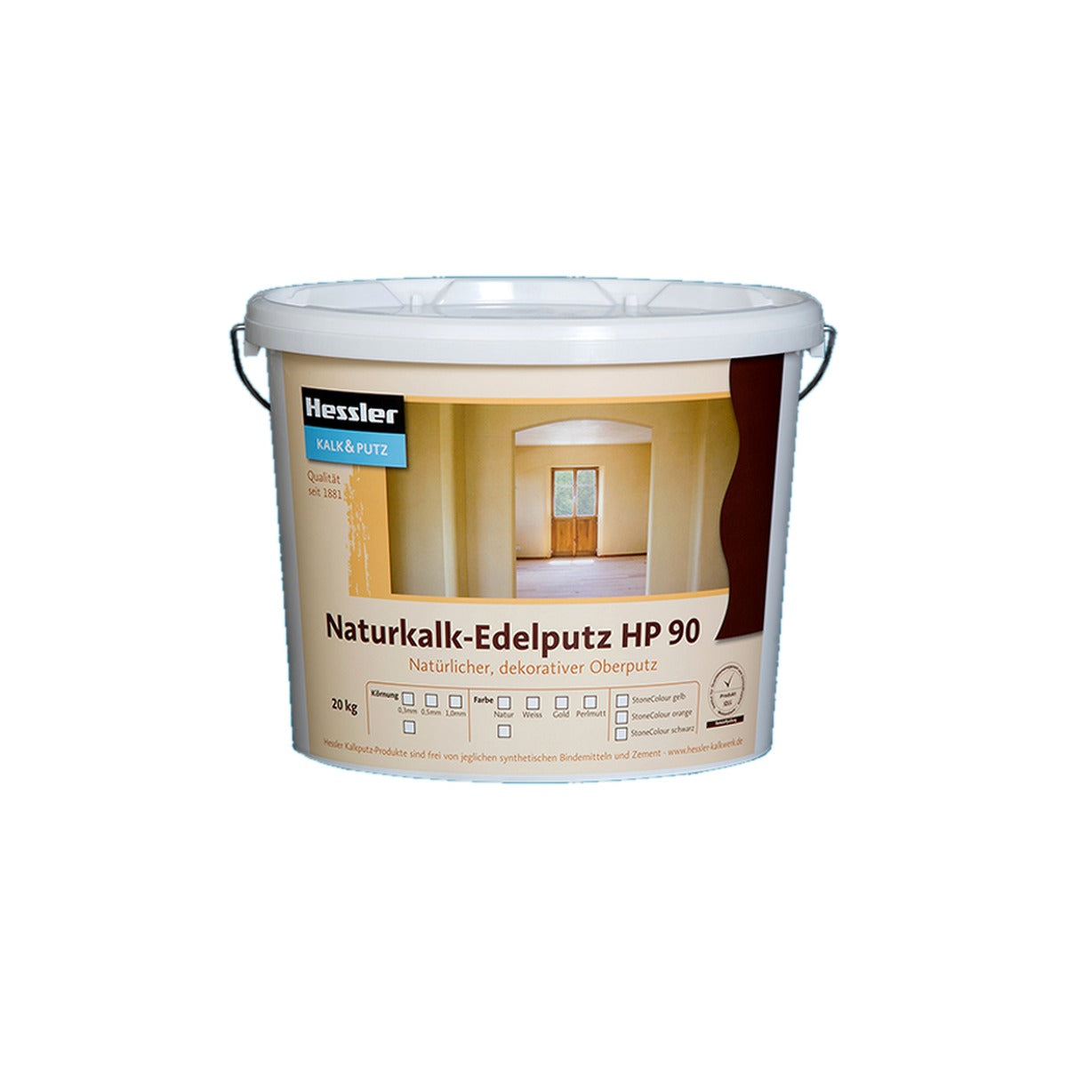 Hessler Naturkalk-Edelputz HP 90 im 20 kg Eimer