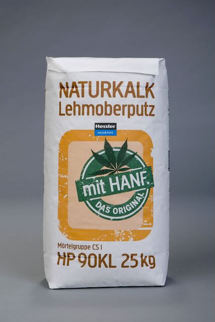 Hessler HP 90KL Naturkalk Lehmoberputz mit Hanf 25 kg Sack